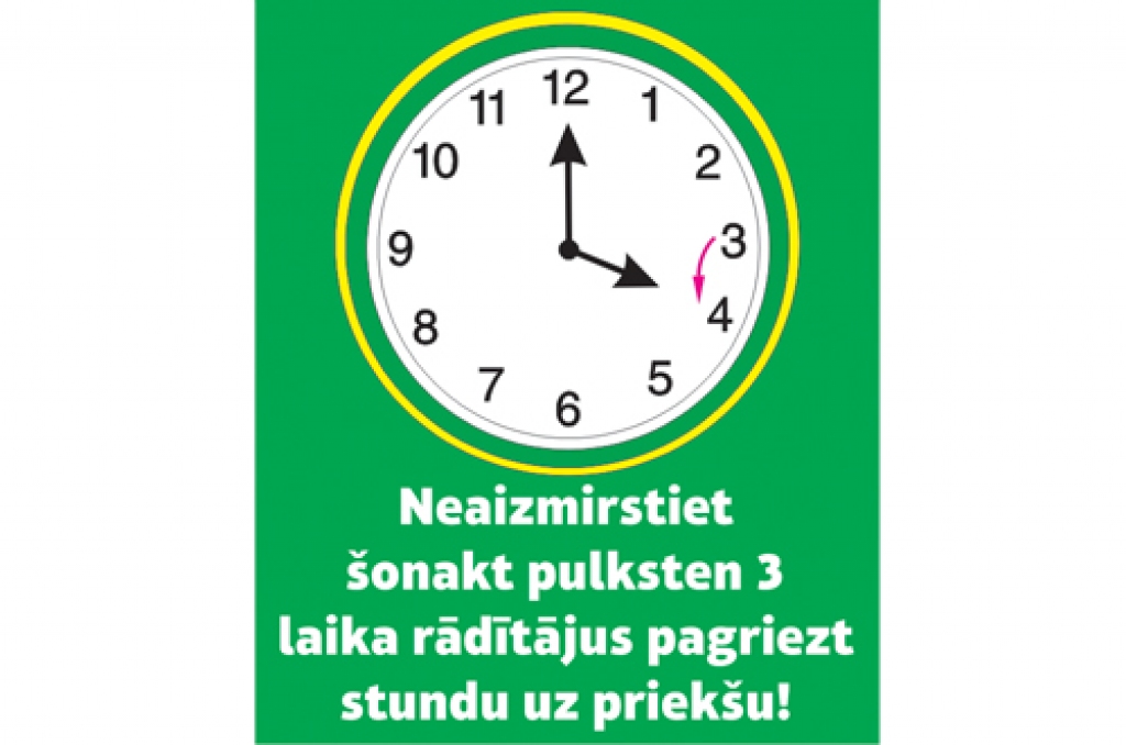Naktī uz svētdienu jāpagriež pulksteņa rādītāji
