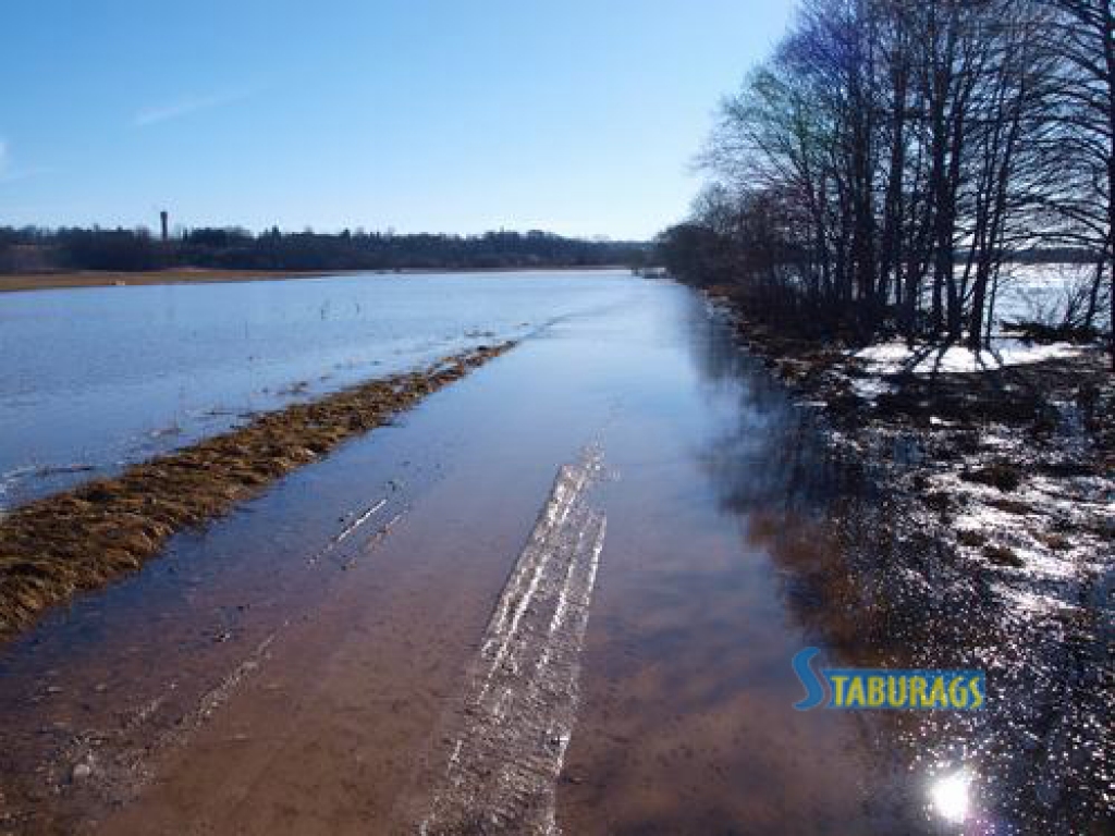 Palu ūdeņi Daugavā pie Skrīveriem