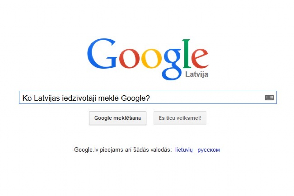 Ko Latvijas iedzīvotāji visbiežāk meklē Google