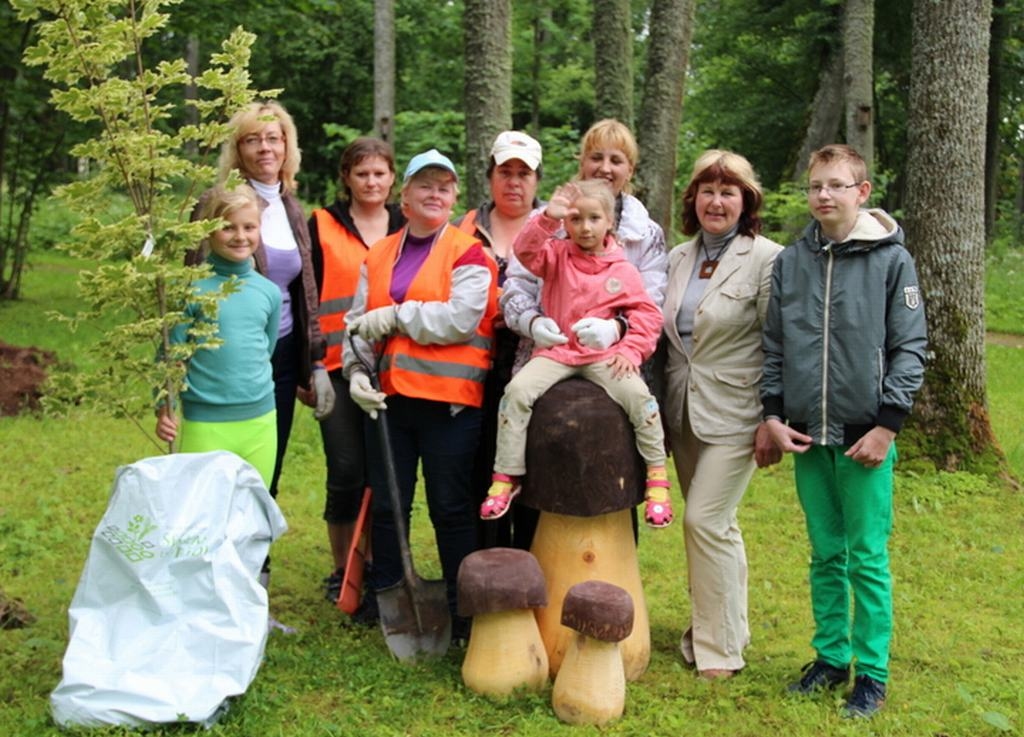 Kokneses parkā jauni stādījumi