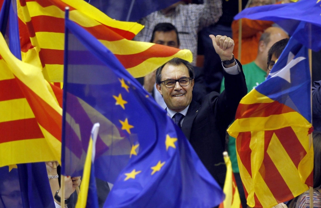 Skotijas referendums iedvesmo katalāņu neatkarības centienus