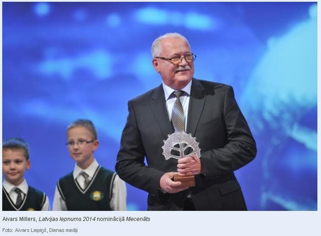 Skrīveru labdaris Aivars Millers iegūst balvu nominācijā “Mecenāts”