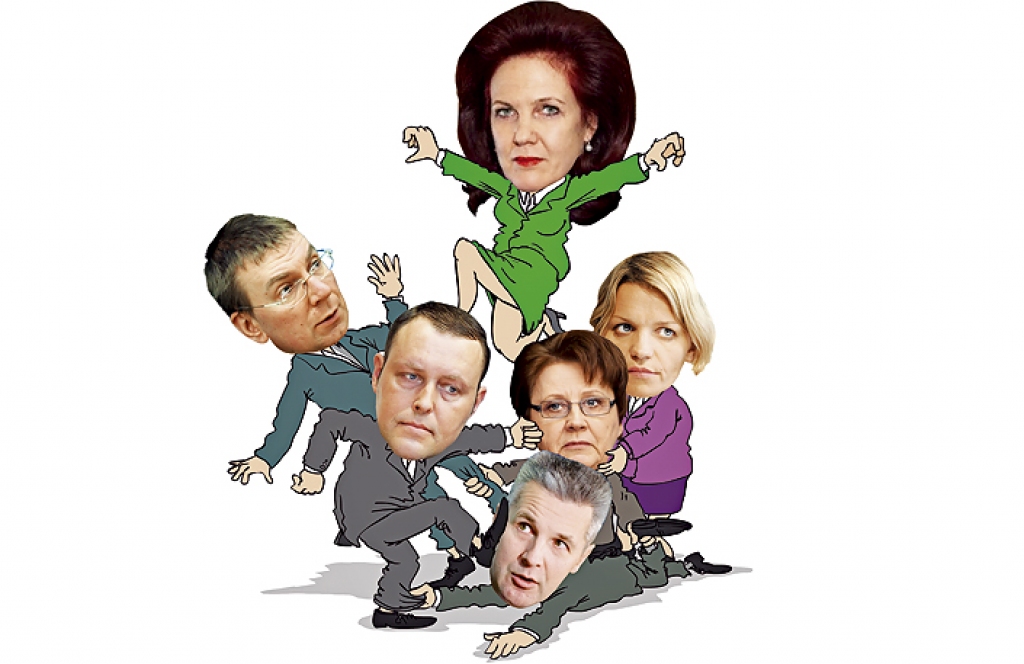 Turpina gruzdēt konflikts starp Āboltiņas un Viņķeles grupējumiem