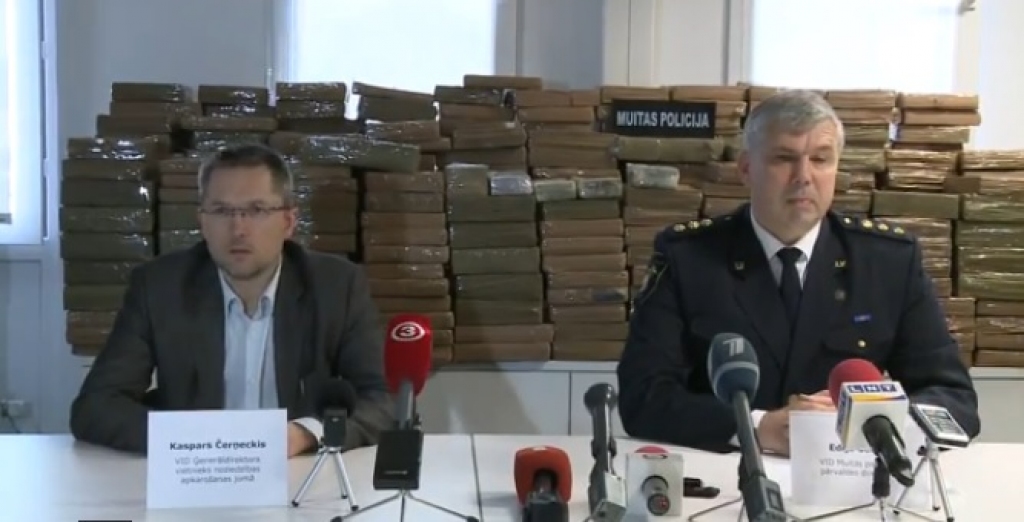 VID atklājis 1115 kilogramu hašiša kontrabandu aptuveni 8-12 miljonu eiro vērtībā