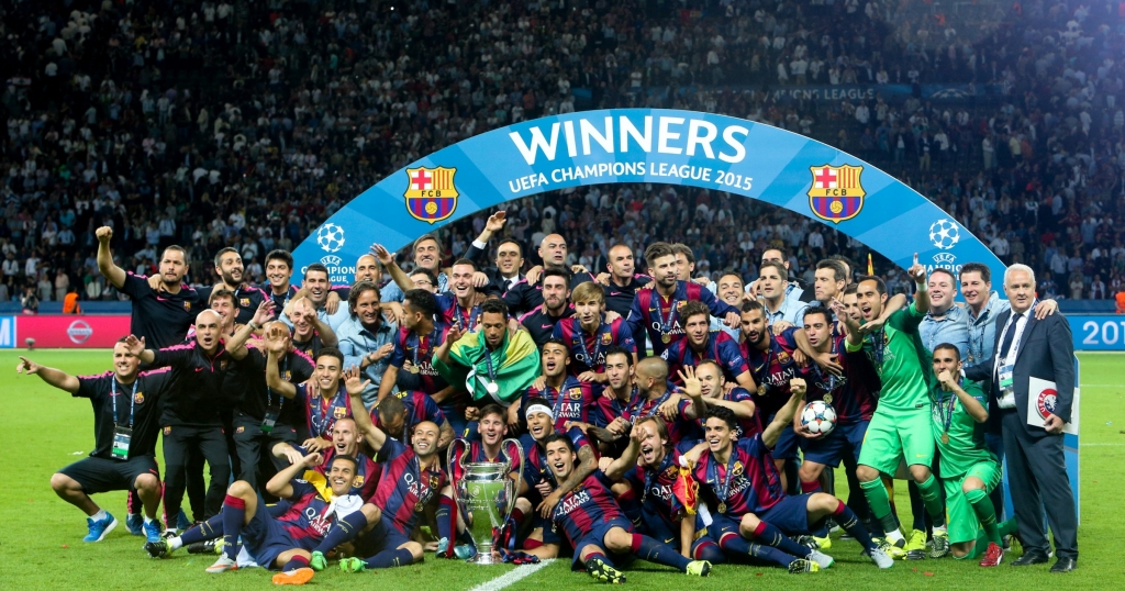  Barcelona piekto reizi kļūst par Eiropas spēcīgāko futbola komandu