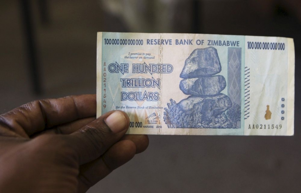 175 kvadriljoni Zimbabves dolāru tagad līdzinās 5 ASV dolāriem