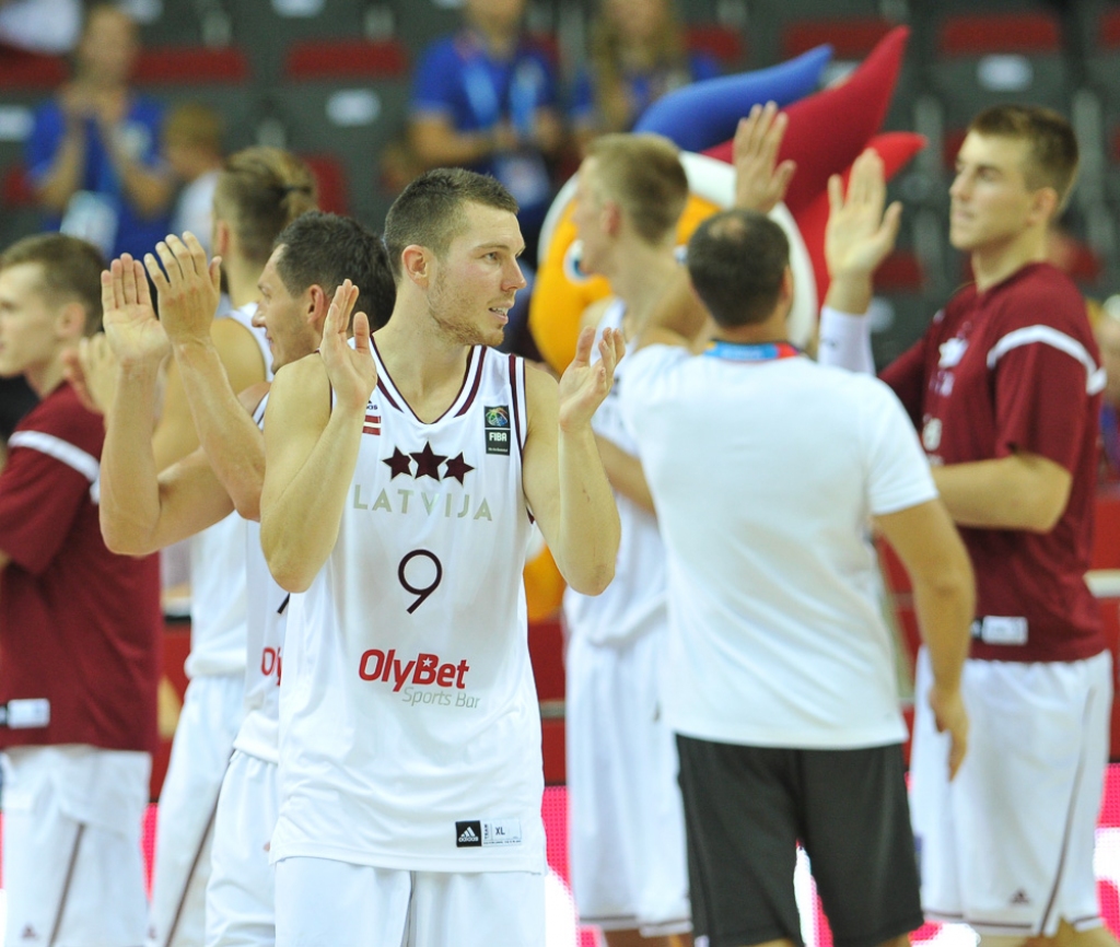 EČ basketbolā. Latvija - Grieķija 57:48 (rit 3.ceturtdaļa)