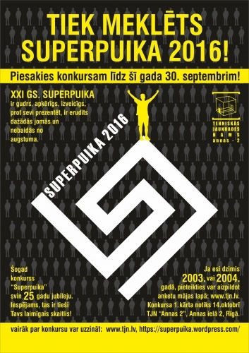 Līdz 30.septembrim piesakies konkursam „Superpuika 2016”!