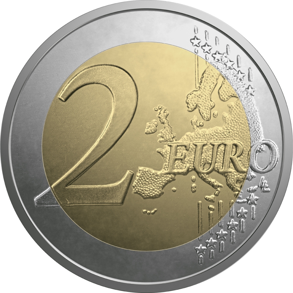 Izveidota ES karoga jubilejai veltīta divu eiro apgrozības monēta