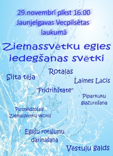 Jaunjelgavā Ziemassvētku egles iedegšanas svētki