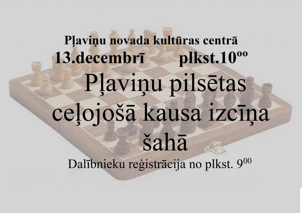 Pļaviņās kausa izcīņa šahā 