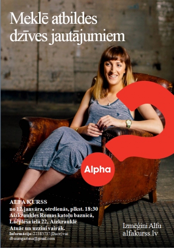 Aizkraukles katoļu baznīcā notiks Alfa kursa nodarbības