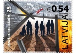 Izdota jauna pastmarka “Janvāra barikādēm — 25”