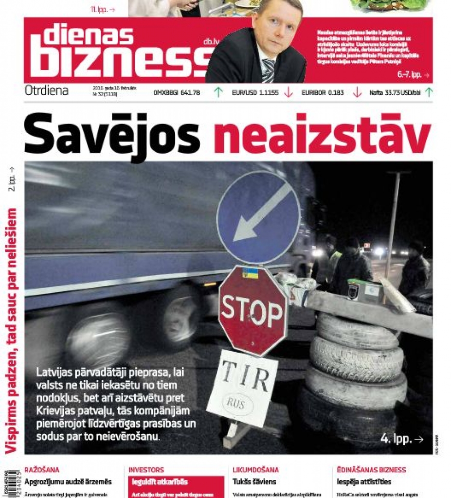 Dienas tēma: Latvijas kravu pārvadātāji pieprasa valdības rīcību 