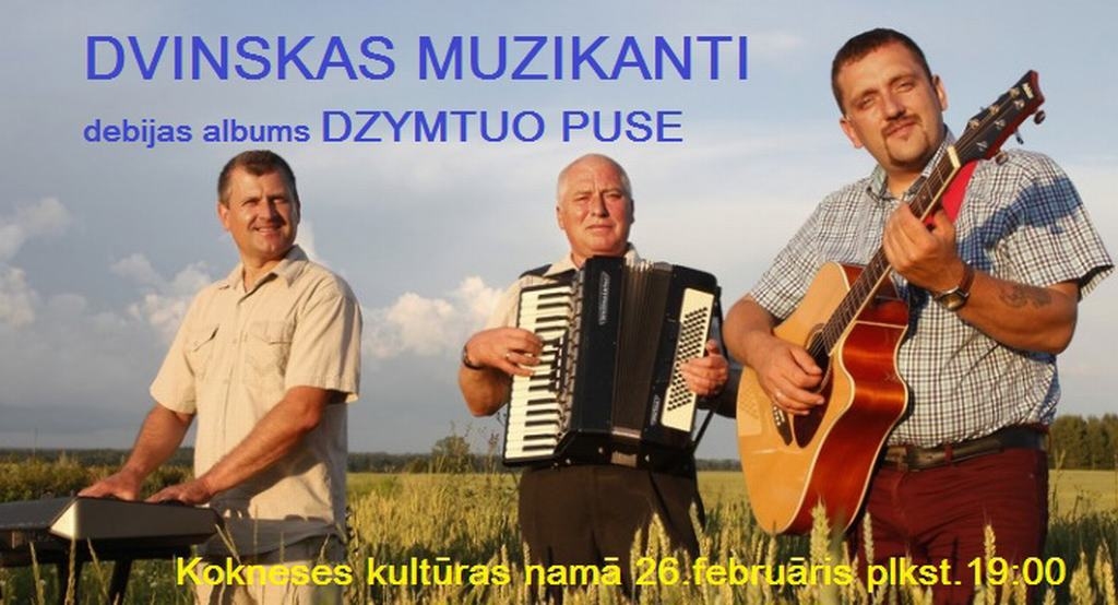 Koknesē Jura Ostrovska un grupas “Dvisnkas muzikanti” debijas albuma “Dzymtuo puse” prezentācijas koncerts