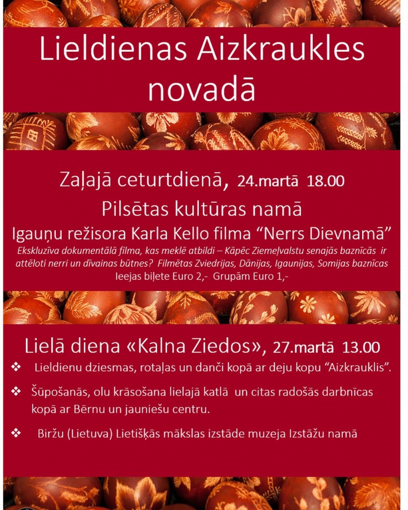 Aizkrauklē Lieldienu diena “Kalna Ziedos” 