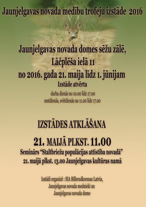 Jaunjelgavas novada medību trofeju izstāde 2016