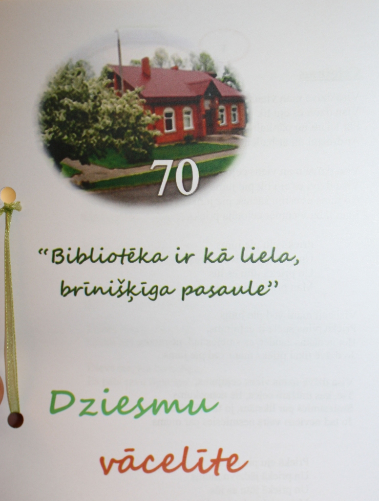 Klintaines bibliotēkai  70 gadu jubileja