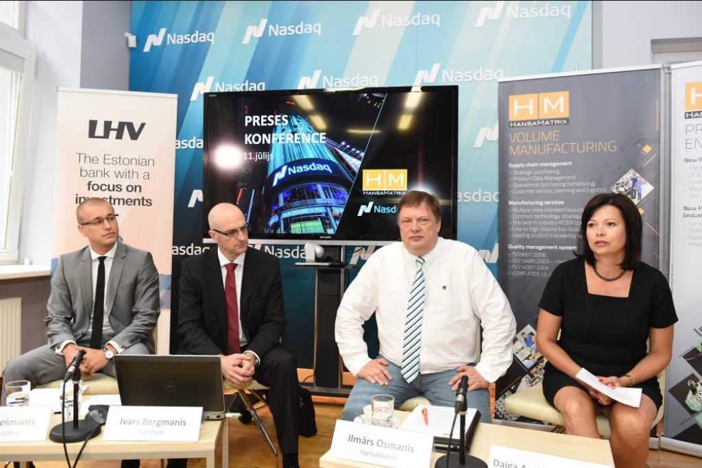 HansaMatrix investīcijas tuvākajos gados var sasniegt ap 10 miljoniem eiro