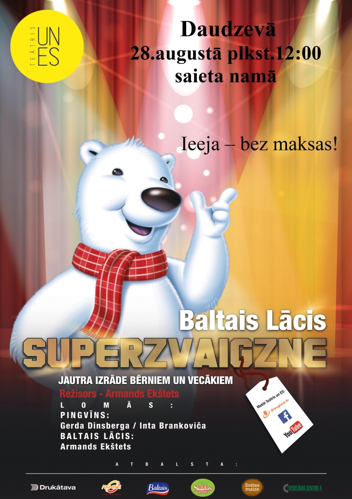 Daudzevā izrāde visai ģimenei “Baltais lācis – Superzvaigzne”