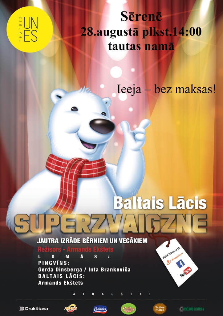 Sērenē jautra izrāde visai ģimenei “Baltais lācis – Superzvaigzne”