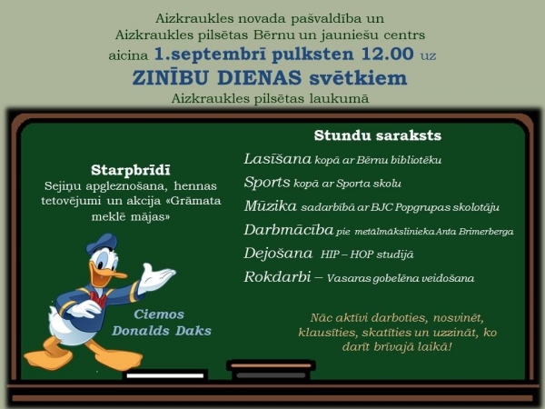 Aizkrauklē Zinību dienas svētki