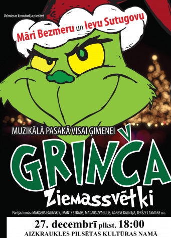 Aizkrauklē "Grinča Ziemassvētki" bērniem