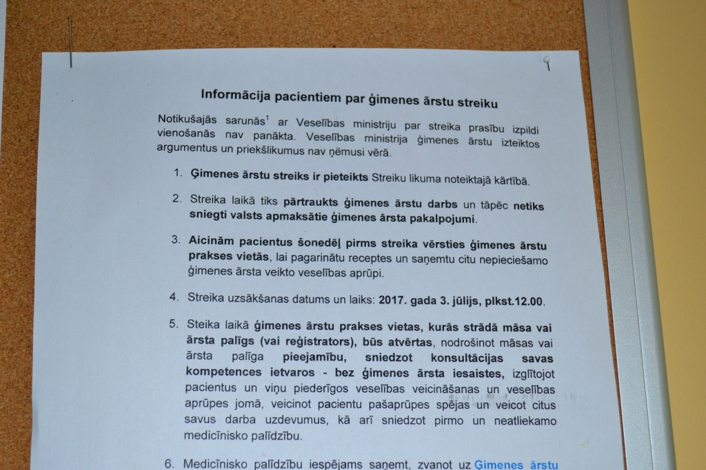 Ieteikumi iedzīvotājiem pirms gaidāmā ģimenes ārstu streika