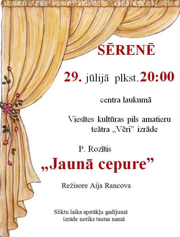 Sērenē izrāde "Jaunā cepure"