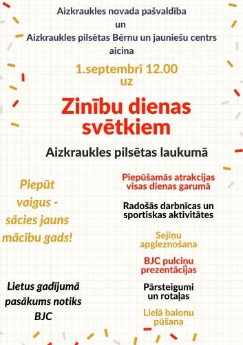 Aizkrauklē Zinību dienas svētki