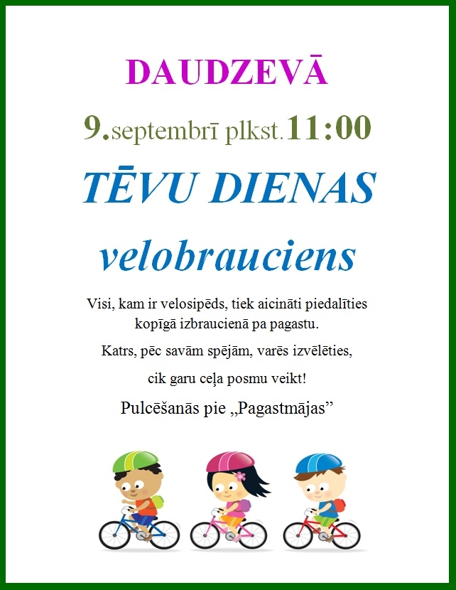 Daudzevā Tēva dienas velobrauciens