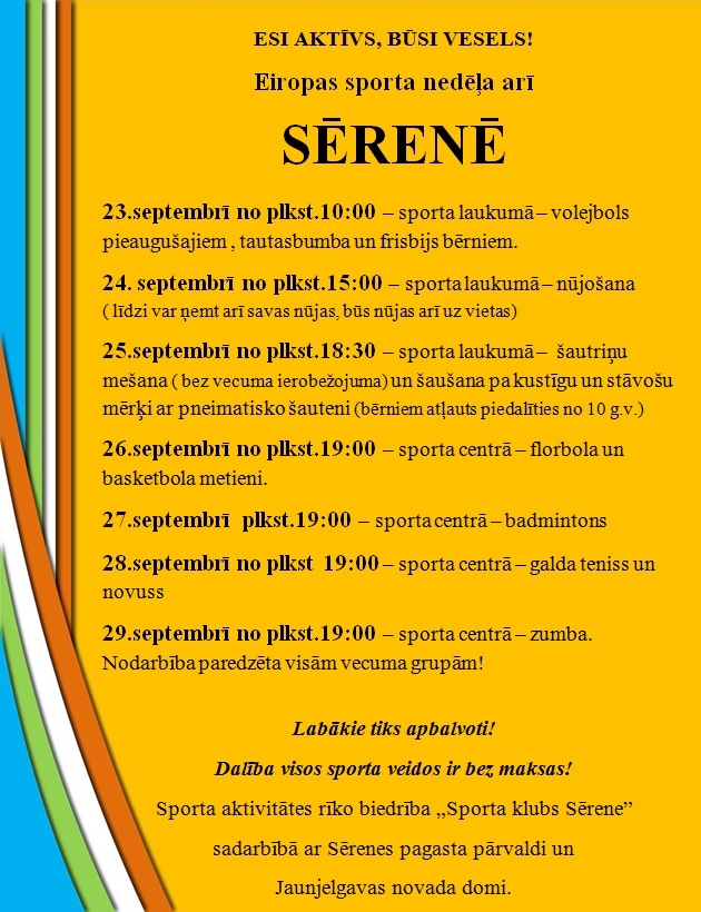 Sērenē Eiropas sporta nedēļa