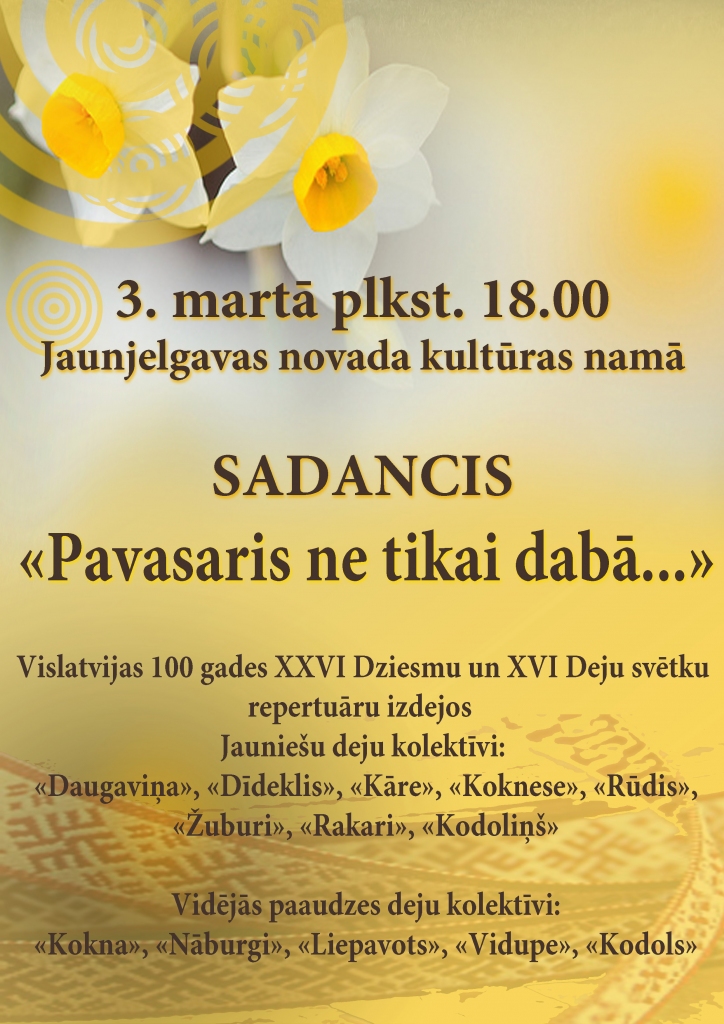 Jaunjelgavā  sadancis "Pavasaris ne tikai dabā..."