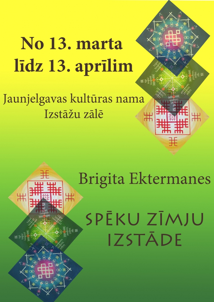 Jaunjelgavā Brigitas Ektermanes spēku zīmju izstāde