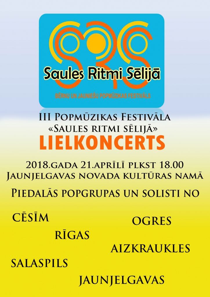 Jaunjelgavā bērnu un jauniešu popmūzikas festivāls "Saules ritmi Sēlijā"