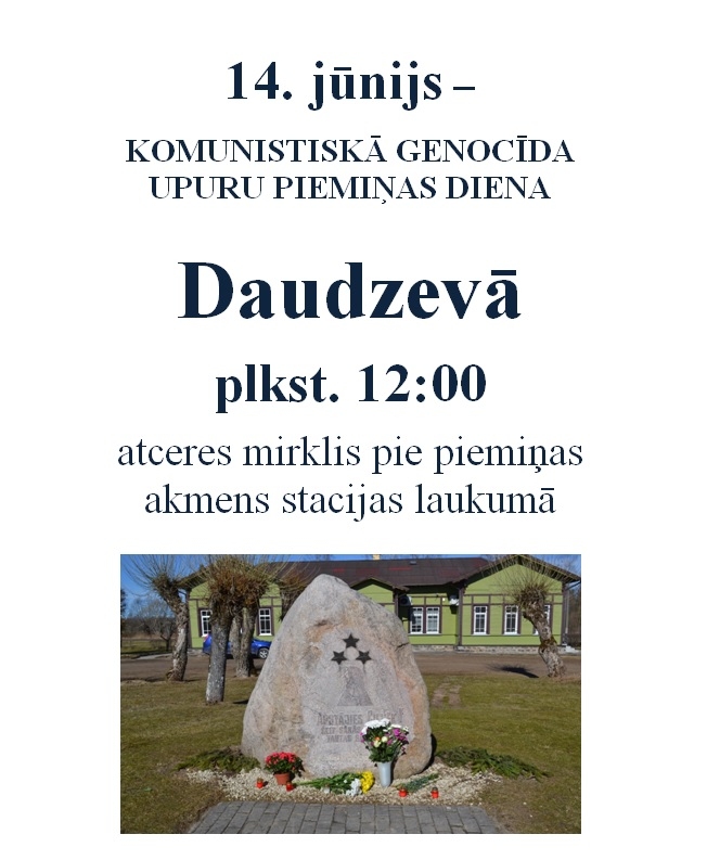 Daudzevā komunistiskā genocīda upuru atceres brīdis