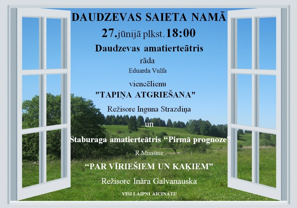 Daudzevā divas novada amatierteātru izrādes