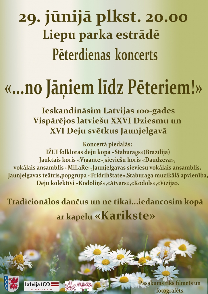 Jaunjelgavā Pēterdienas koncerts