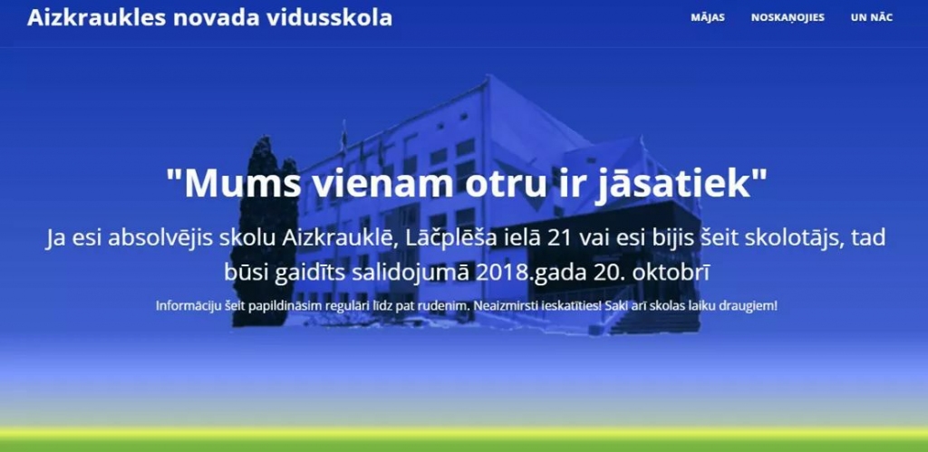 Aizkraukles novada vidusskolas absolventu un skolotāju salidojums