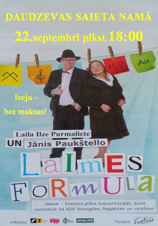 Daudzevā  koncertprogramma "Laimes formula"