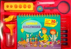 Jaunais zinātnieks (eksperimentu grāmata + zinātnieka aprīkojums)