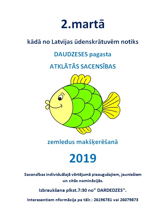 Daudzeses pagasta atklātās sacensības zemledus makšķerēšanā