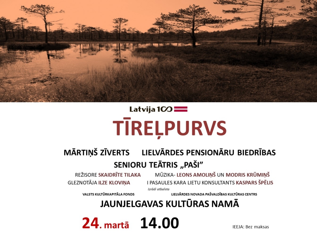 Jaunjelgavā izrāde "Tīreļpurvs"