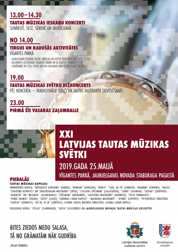 XXI  Latvijas tautas mūzikas svētki Jaunjelgavas novadā