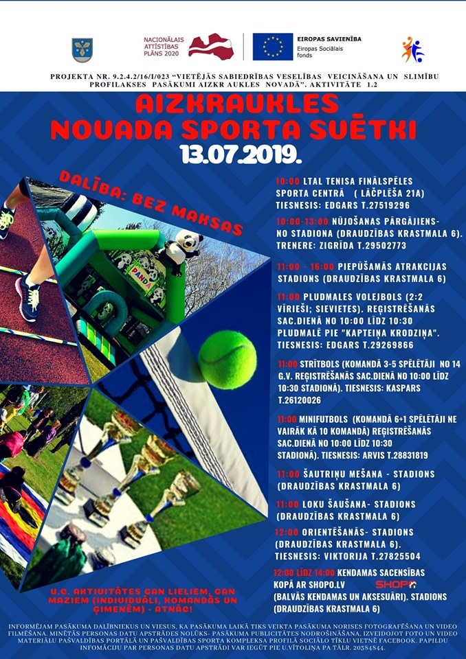 Aizkrauklē sporta svētki lieliem un maziem