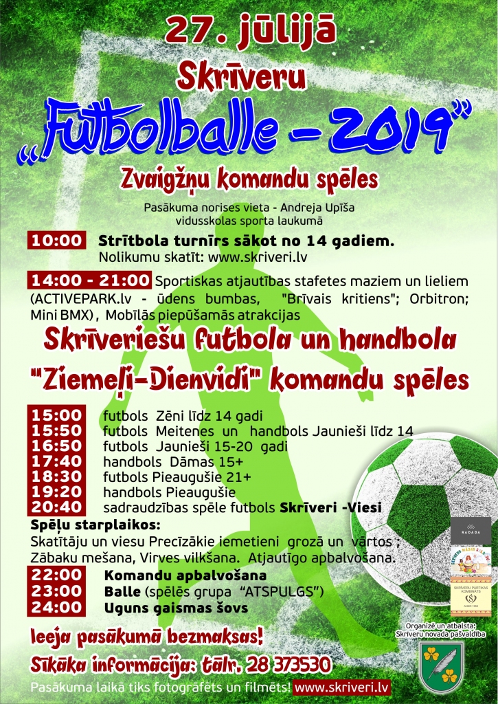 Skrīveros "Futbolballe 2019"