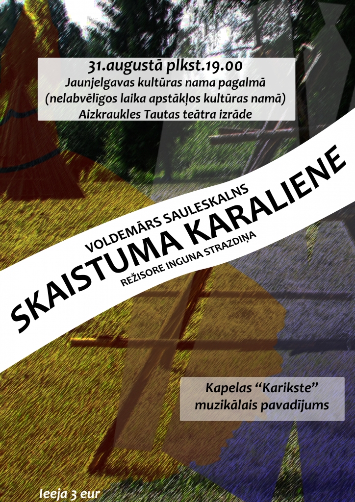 Jaunjelgavā teātra izrāde "Skaistuma karaliene"