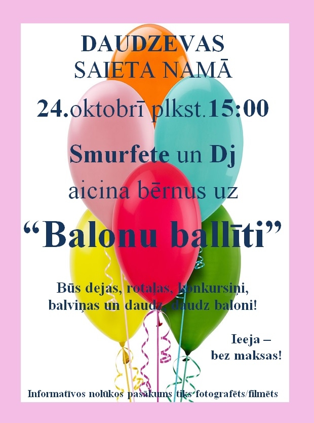 Daudzevā Balonu ballīte bērniem