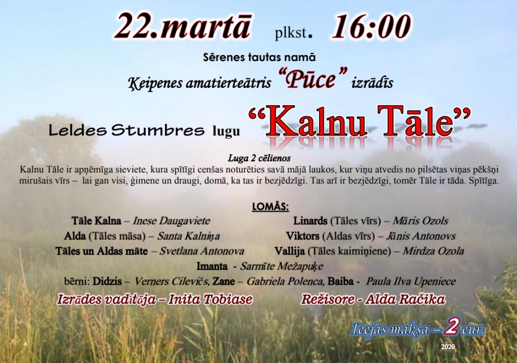 Sērenē izrāde "Kalnu Tāle"