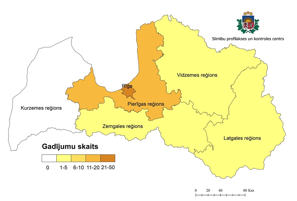 Konstatējot 11 jaunus inficēšanās gadījumus, ar Covid-19 saslimušo skaits Latvijā pieaudzis līdz 71